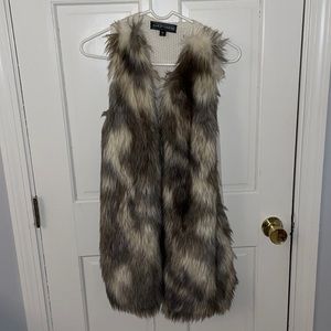 Brown fuzzy vest